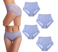 Bragas Menstruales Absorbentes de Mujer para Período, Flujo Abundante, Postparto, Pérdidas, Fugas o para Dormir. Cómodas, Suaves y Elásticas-2 Beige+2 Black||S
