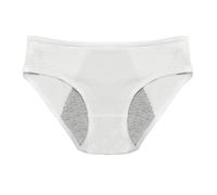 Bragas Menstruales de Algodón, Braga para la Menstruación, Bragas Postparto, Braga para Perdidas de Orina, Ecológicas Lavables Reutilizables, (FR/ES, Letras, L, Regular, Regular, Blanco(1U))