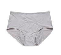 Bragas menstruales de algodón for mujer, de 40 a 150 kg, antifugas, fisiológicas de verano, tallas grandes, ropa interior femenina.(gris,1pc,L)