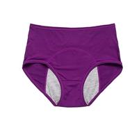 Bragas menstruales de algodón for mujer, de 40 a 150 kg, antifugas, fisiológicas de verano, tallas grandes, ropa interior femenina.(Purple,1pc,8XL)