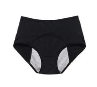 Bragas menstruales de algodón for mujer, de 40 a 150 kg, antifugas, fisiológicas de verano, tallas grandes, ropa interior femenina.(negro,1pc,XXL)