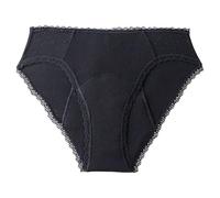 Bragas menstruales de fibra de bambú y algodón de 4 capas, talla grande, lencería sexy for mujer, ropa interior con absorción de flujo abundante.(1pc,L)