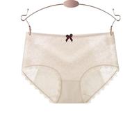 Bragas menstruales fisiológicas de algodón a prueba de fugas, sexys, de encaje, transpirables, de cintura baja, sin costuras, ropa interior for mujer(2,2pc,XL(waist64-70cm))