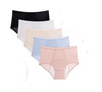 Bragas menstruales for mujer, 5 unidades, cintura alta, antifugas, tallas grandes, tallas L-8XL(Mix 5 pcs,XXL)