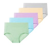 Bragas Menstruales para Flujo Abundante Bragas Absorbentes Posparto para Adolescentes Bragas a Prueba de Fugas Ropa Interior deportiva Protectora Cómodas Multicolor Paquete de 5 Paquete Múltiple 5X