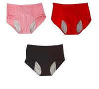 Bragas Menstruales para Niñas Con Flujo Abundante Protección Adicional Absorbentes A Prueba de Fugas Ropa Interior deportiva Protectora para La Entrepierna Braguitas Posparto Paquete Múltipl