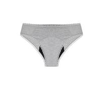 Bragas Menstruales - Tejido de Algodón Orgánico y Bambú - Gran Capacidad de Absorción - Capa Antibacteriana - Cómodas y Lavables - Sin Toxinas PFAS - Color Gris - Talla L