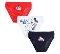 Bragas Mickey Disney Juego de 3 piezas Slip íntimo para niños 100% algodón en caja, multicolor, 4-5 Años