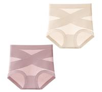 Bragas moldeadoras ultra cómodas y a prueba de fugas para mujer, ropa interior de cintura alta, cómoda todo el día, 2pcs-b, XXL