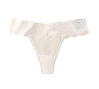 Bragas Mujer 2026 Sin Costuras, Cómodo Y Transpirable Triángulo Slip De Encaje Para Mujer En Bragas De Mujer Paquete Multipack Panties Ropa Interior De Algodón De Verano, Blanco, XL