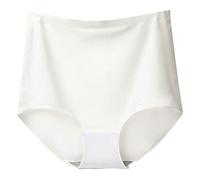 Bragas Mujer Algodon Calzoncillos de Talla Grande para Mujer, Cintura ultraalta, Color sólido, Calzoncillos sin Rastro de Seda Helada, no se atraparán en Pack Bragas Conjuntos Ropa (H, XXXXL)