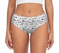 Bragas Mujer Fútbol Americano con Estrella Rayada Verde Ropa Interior 3XL