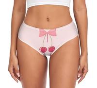 Bragas Mujer Pajarita Rosa Roja Cereza Braguitas Ropa para Oficina L