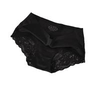 Bragas Mujer Sin Costuras Calzoncillos de Talla Grande Transpirables Sexis con de algodón de Encaje sin de Talle Medio de Seda de Hielo para Mujer Bragas Mujer Altas Ropa Interior Algodon (Black, M)