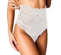 Bragas Mujeres Con Agujero - Lencería Sexy Ouvert Bragas Eróticas Con Entrepierna Abierta Tallas Grandes Panty De Encaje Transpirable Bragas Tanga Slip, Blanco, 3XL