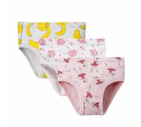 Bragas Niña 0-6 Años Floral Pack de 3 Braguitas Infantil Niña Sirenita Dibujos Animados Panties Cintura Elástica Ropa Interior Calzoncillos Transpirables Comodos Verano (Rosa caliente, 3-4 años)