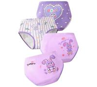 Bragas Niña 12 Años - Ropa Interior para Niños Pequeños Y Bebés Calzoncillos Bonitos Y Cómodos con Dibujos Animados Pantalones Cortos Ropa Interior De Algodón Bañadores 4 Uds (Purple 2-4 Years)