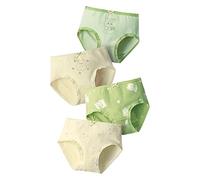 Bragas Niña 14 Años - Calzoncillos para Niñas Y Bebés Ropa Interior con Estampado De Dibujos Animados Pantalones Cortos De Algodón con Volantes Bañadores 4 Uds (Green 1-2 Years)