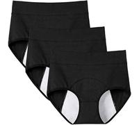 Bragas para El Período Menstrual A Prueba De Fugas, Ropa Interior de algodón para el periodo, Bragas cómodas y fáciles de Limpiar Paquete De 3 compresas incontinencia mujer A,XXL