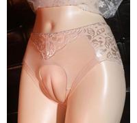 Bragas para mujeres trans, moldeadoras de encaje suave, diseño oculto, ajuste cómodo todo el día, L-3XL (piel L)