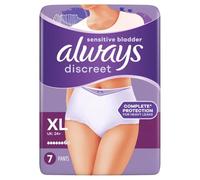 Bragas siempre discretas para incontinencia, fugas urinarias, talla XL, 6 - Conjunto de 7 bragas