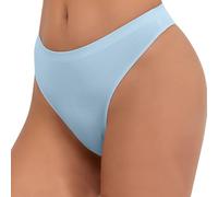 bragas sin costuras mujer invisible Bragas de Algodon Cintura Alta Vientre Plano Calzones Seamless Underwear Braga Menstrual Compresión Seamless Underwear Women's Clothing calzones calzoncillos Azul