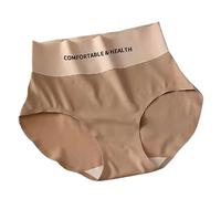 bragas sin costuras mujer invisible Braguitas Algodon Mujer Talle Alto Barriga Plana Calzones sin Costuras Braga Menstrual Compresión Cotton Underwear Women Women's Clothing braguitas cuecas Café