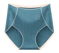 Bragas Tallas Grandes Mujer Bragas Breves de algodón sin Costuras de Cintura Alta para Mujer Braga Pantalon Anti Roce Ropa Intima Paramujer (Blue, XL)