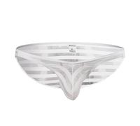 Bragas Triangulares Tira Horizontal para Hombre Calzoncillos Cintura Malla Ultrafina Transparente Transpirable Entre Tiras