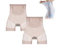 Bragas ultra delgadas con control de abdomen y levantamiento de cadera, ropa interior moldeadora de cintura alta sin costuras, tela de hielo fresca, bean paste, M(40-50kg)