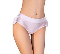 Bragas y tangas para mujer Sensual de cintura media lisa sensación desnuda enagua frontera sexy seducción triángulo vientre plano ropa interior femenina audaz para momentos íntimos, blanco, Talla