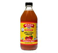 Bragg Organic Apple Cider Vinegar Cranberry Apple with the “Mother” - Vinagre de manzana ecológico con arándano rojo, manzana y miel, Sin filtrar, 473 ml