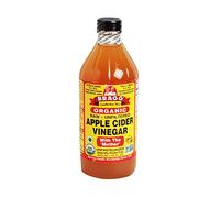 Bragg Organic Apple Cider Vinegar with the “Mother” - Vinagre de Manzana Ecológico, Crudo, Sin Filtrar y Sin Pasteurizar, Fermentado Naturalmente, 5% de Acidez, Botella de Vidrio de 473 ml