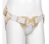 Braguero Hernia Inguinal Hombre con 4 Almohadillas de Compresión, Cinturon Hernia Ajustable para Hernias Inguinales Izquierdas o Derechas(Large)