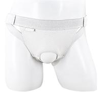 Braguero Hernia Inguinal Hombre Hombres y Mujeres con Almohadilla de Compresión Extraíble y Cinturón Ajustable, Cinturon Hernia Inguinal Unilateral/Bilateral(White,Large)