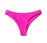 Braguita Bikini Mujer Tanga Brasileña Piscina Bragas Bikini Deportivos Parte de Abajo de Bikinis para Mujer Sólido Natacion Parte Inferior Verano Playa (Rosa Caliente, S)