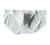 Braguita Brief Corte Alto para Diario Braguita Brief Corte Alto(White M) | Tejido 95% algodón, 5% para elastano, para suave al tacto, transpirable, tallas M a 2XL disponibles