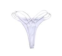Braguita de bikini para mujer, braguitas de bikini brasileñas, tanga, elegante cintura baja, parte inferior de bikini, tanga, braguitas, bikinis de playa para mujer., Blanco, M
