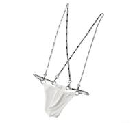 Braguita Leotardo para Hombre Tela para suave Braguita Leotardo | Tejido elástico para suave, ajuste ergonómico, ideal para uso diario, para disponible en negro y blanco(White L)