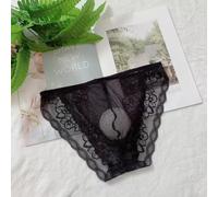 Braguita Sexy de Malla para ultra Fina para Hombre XL Braguita | Encaje transparente, ergonómica, talla L, tejido para ultra fino, sexy(Black 2XL)