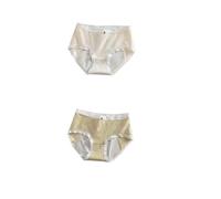Braguitas Absorbentes para Adolescentes Ropa Interior para Flujo Menstrual Abundante Protección Adicional Bragas Posparto Transpirables Cómodas 2 Piezas Color Amarillo/Verde L