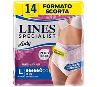 Braguitas absorbentes para incontinencia, 2 Paquetes de 7 Unidades, talla L, Lines Specialist Pants Plus
