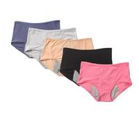 Braguitas Absorbentes Posparto a Prueba de Fugas Kit de Inicio para Niñas Adolescentes Bragas para Flujo Abundante Ropa Interior Transpirable 5 Piezas Multicolor 4Xl