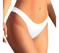 Braguitas Altas Bikini - Bañador Femenino de Tiro Bajo con Estampado de Leopardo y Cintura Elástica Cómoda para Nadar y Tomar (White, XL)