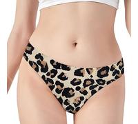 Braguitas Bikini Menstruales Mujer Slip Cintura Media Piscina Bragas Bikini Talla Grande Deporte Parte de Abajo de Bikinis para Mujer Leopardo Natacion Parte Inferior Verano Playa (Beige, S)