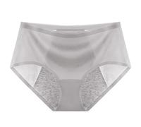 Braguitas de Algodón para La Menstruación para Adolescentes Suaves con Flujo Abundante a Prueba de Fugas Ropa Interior Posparto Protección Adicional Transpirables Bragas Absorbentes Gris Claro Xxl