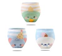 Braguitas de Aprendizaje Bebe,3 Piezas Bragas Pañal de Aprendizaje,Calzones de Entrenamiento para Bebé,Calzones de Entrenamiento Reutilizables,Calzoncillos Transpirable y Suave para Pequeños 0-24 Mes