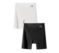 Braguitas de Seda Helada Choosemuc, Braguitas de Cintura Alta Que levantan el Abdomen, Pantalones de Seguridad 3 en 1 de Seda Helada para Mujer (2pcs-f,XXL)