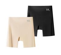 Braguitas de Seda Helada Choosemuc, Braguitas de Cintura Alta Que levantan el Abdomen, Pantalones de Seguridad 3 en 1 de Seda Helada para Mujer (2pcs-e,L)