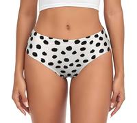 Braguitas de sujeción para Mujer, con Estampado Animal de Lunares, dálmata Blanco y Negro, cómodas y Suaves.